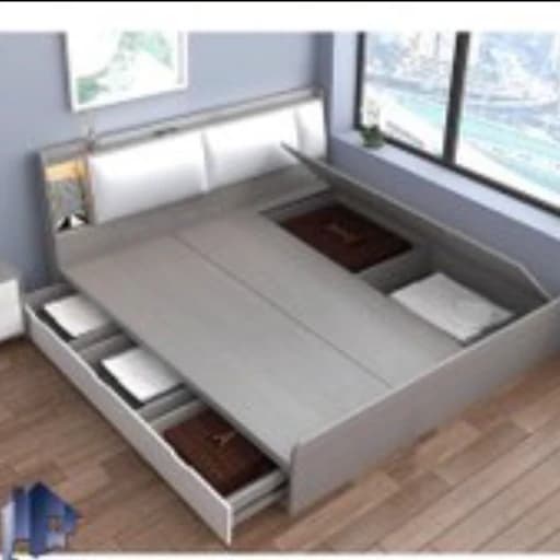 تخت خواب دونفره کشودار F537 مبلمان فرنا مدل 1141912