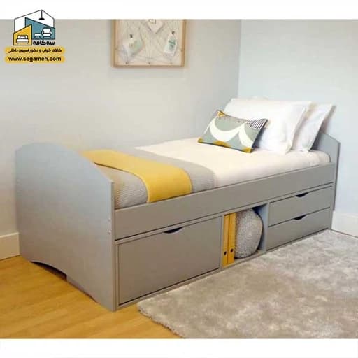 تخت خواب یک نفره رنگ بندی F70093 مبلمان فرنا مدل 1141892
