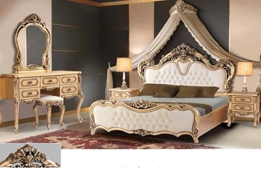 سرویس خواب سلطنتی دو نفره قلبی مبلمان فرنا مدل 1141875