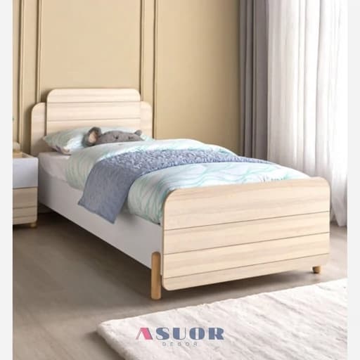 تخت T9011 سایز 90 در 200 mdf با کفه مبلمان فرنا مدل 1141860
