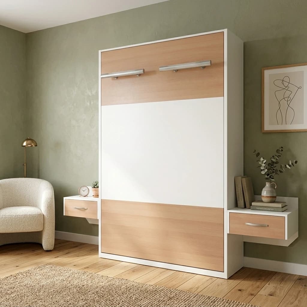 تخت خواب تاشو دونفره دیواری مدل آیریک مبلمان فرنا مدل 1141856 — تصویر ۳