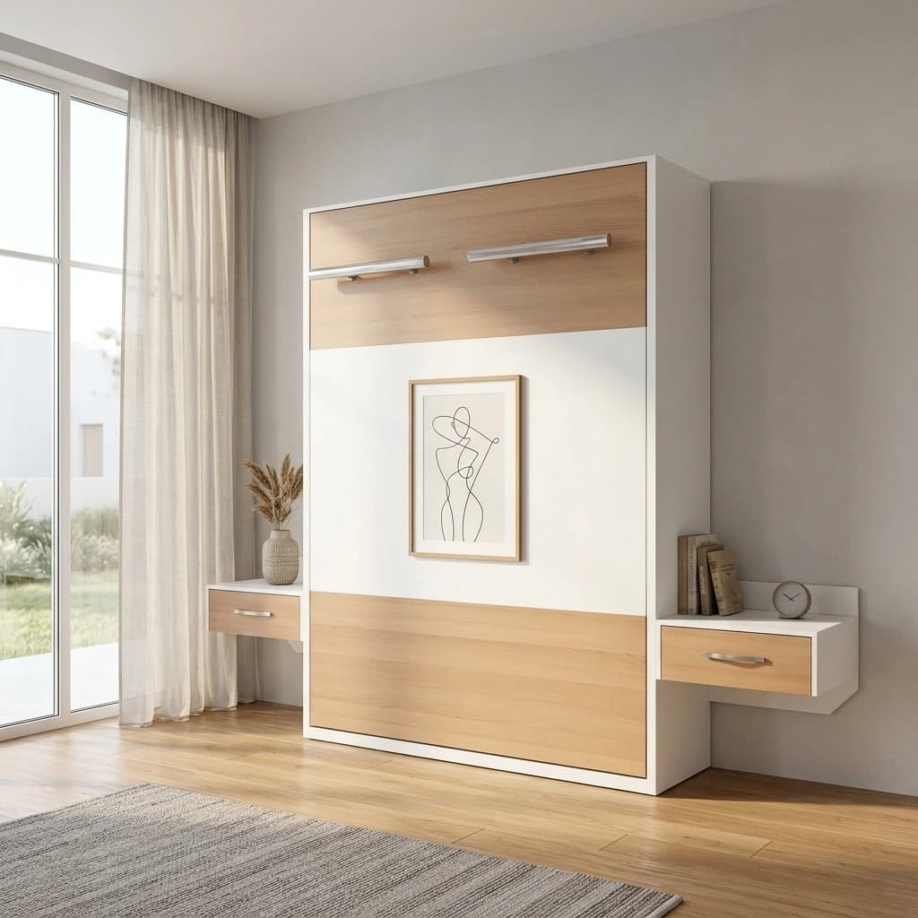 تخت خواب تاشو دونفره دیواری مدل آیریک مبلمان فرنا مدل 1141856 — تصویر ۲