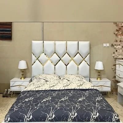 تخت خواب دونفره مدل فلورا پسکرایه مبلمان فرنا مدل 1141837