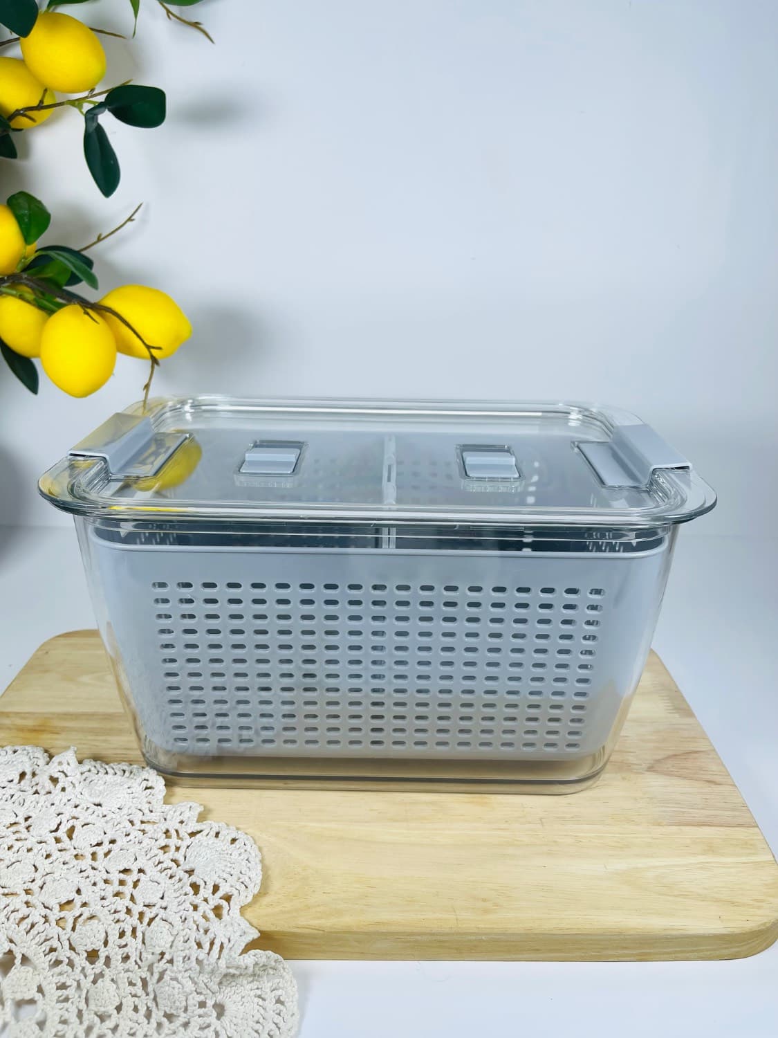 نظم دهنده یخچال اکرولیک سبددار با درب تهویه دار سایز بزرگ