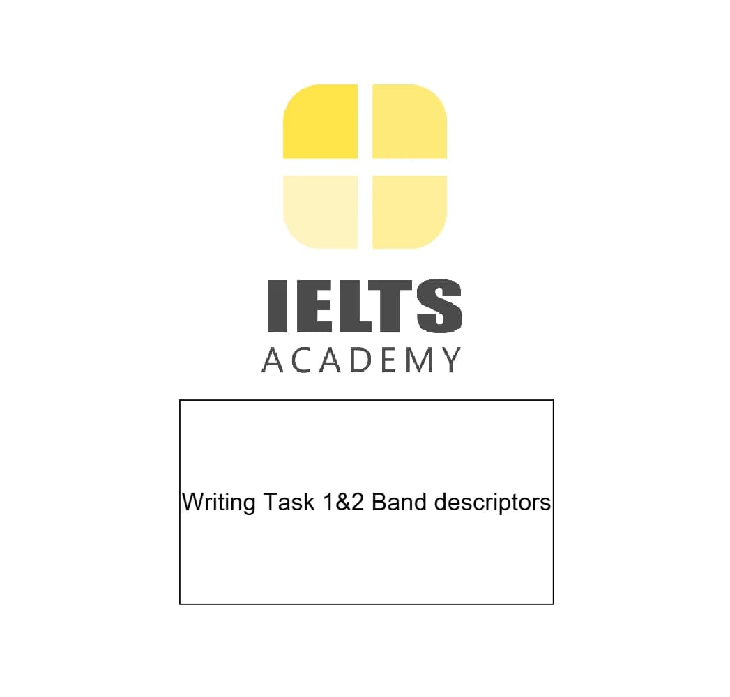 کتاب IELTS Writing Task 1 & 2 Band Descriptors (توصیفگرهای نمره‌دهی تسک ۱ و ۲ آیلتس) نسخه انگلیسی PDF