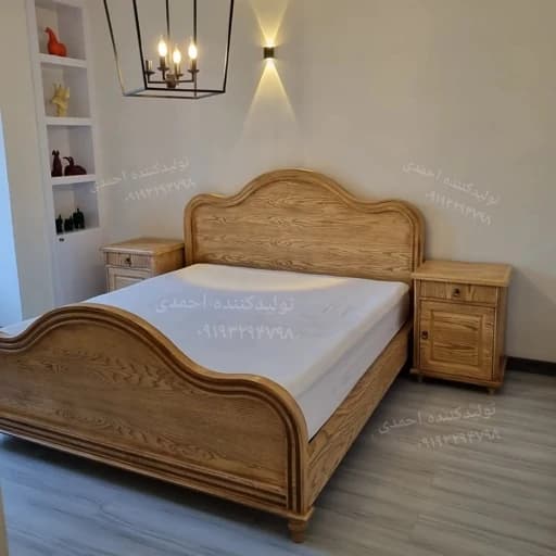 سرویس خواب دونفره خودرنگ چوب مبلمان فرنا مدل 1141810