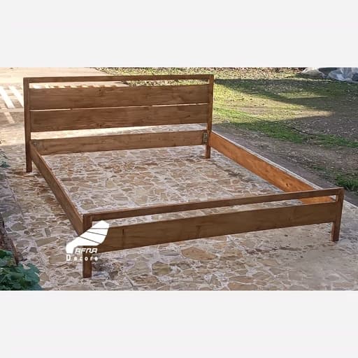 تختخواب دونفره تمام چوب 160*200 ، پسکرایه مبلمان فرنا مدل 1141798