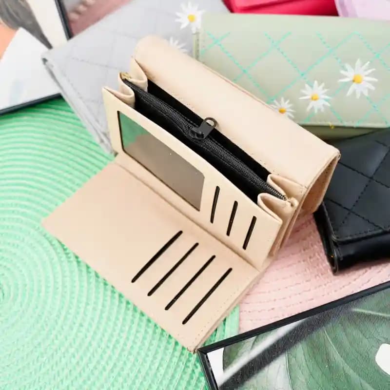 کیف پول تک لب گلدوزی بابونه 35-205 — تصویر ۲