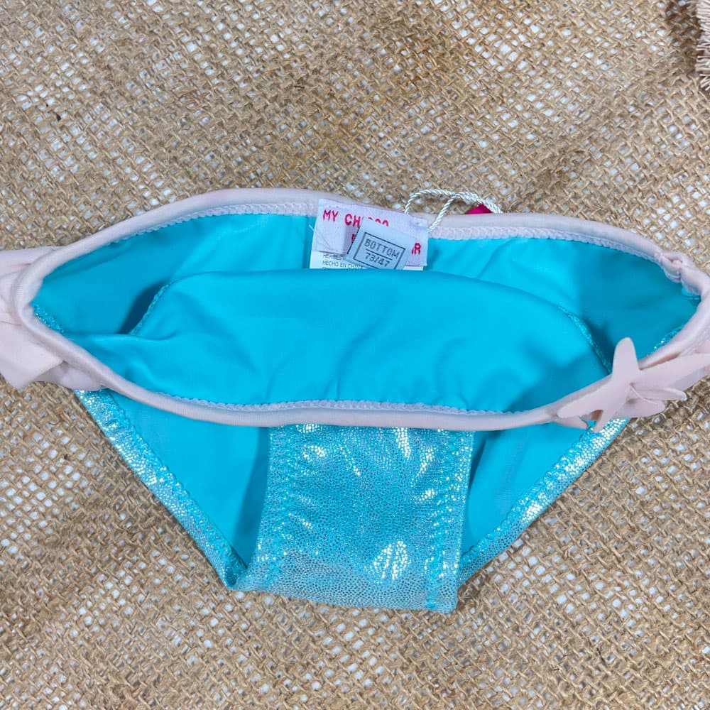 شورت نوزادی دخترانه برند Beachwear طرح مدل پری دریایی اکلیلی کرمی رنگ – 12 تا 24 ماه — تصویر ۳