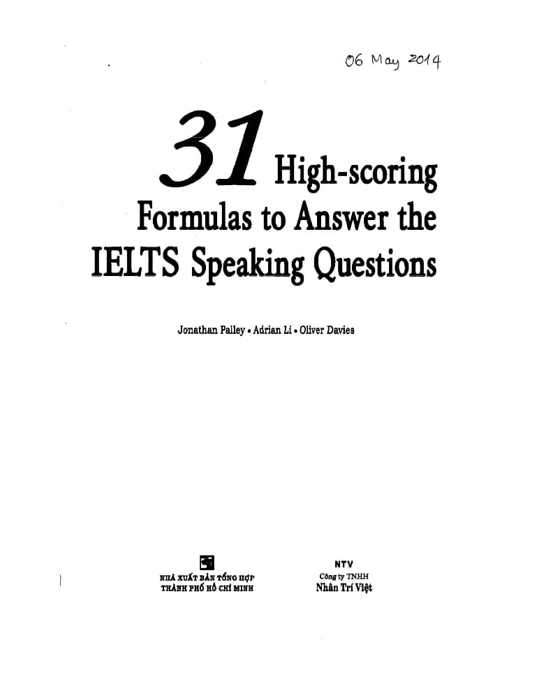 کتاب Speaking (اسپیکینگ آیلتس) نسخه انگلیسی PDF