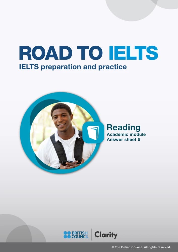 کتاب IELTS Academic Reading Answer 6 (پاسخنامه ریدینگ آکادمیک آیلتس ۶) نسخه انگلیسی PDF