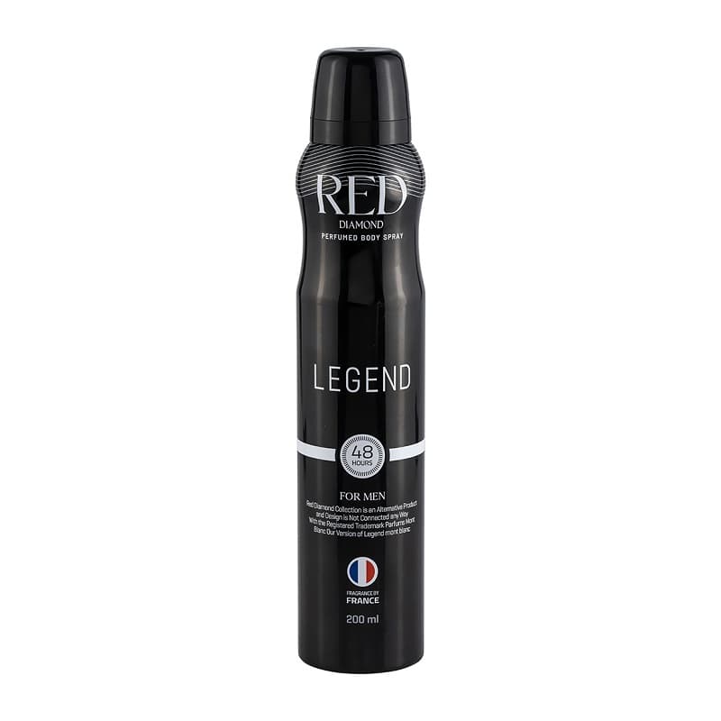 اسپری خوشبو کننده بدن مردانه رد دایموند مدل لجند مشکی حجم 200mL