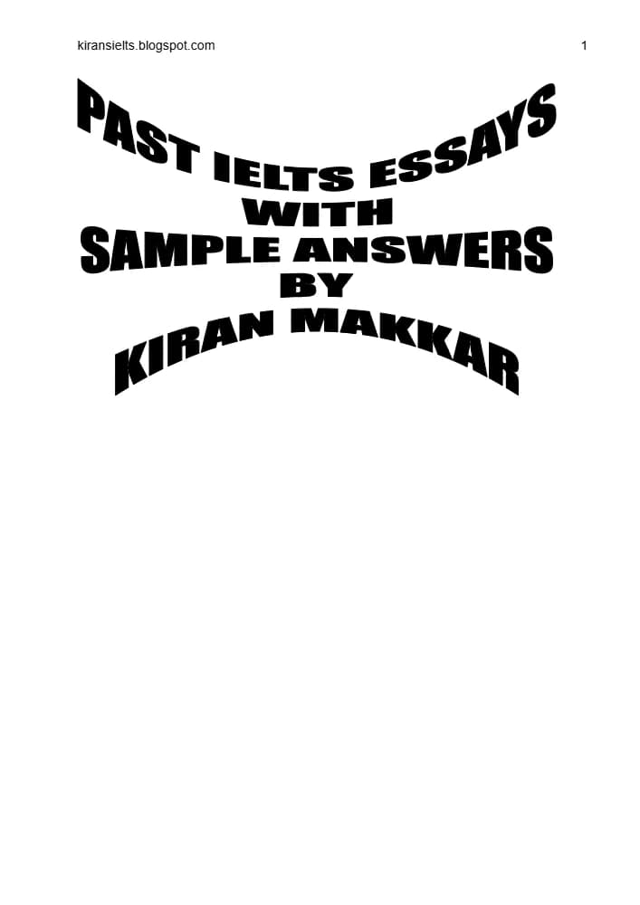 کتاب Past IELTS Essays (رایتینگ‌های آزمون‌های گذشته آیلتس) نسخه انگلیسی PDF