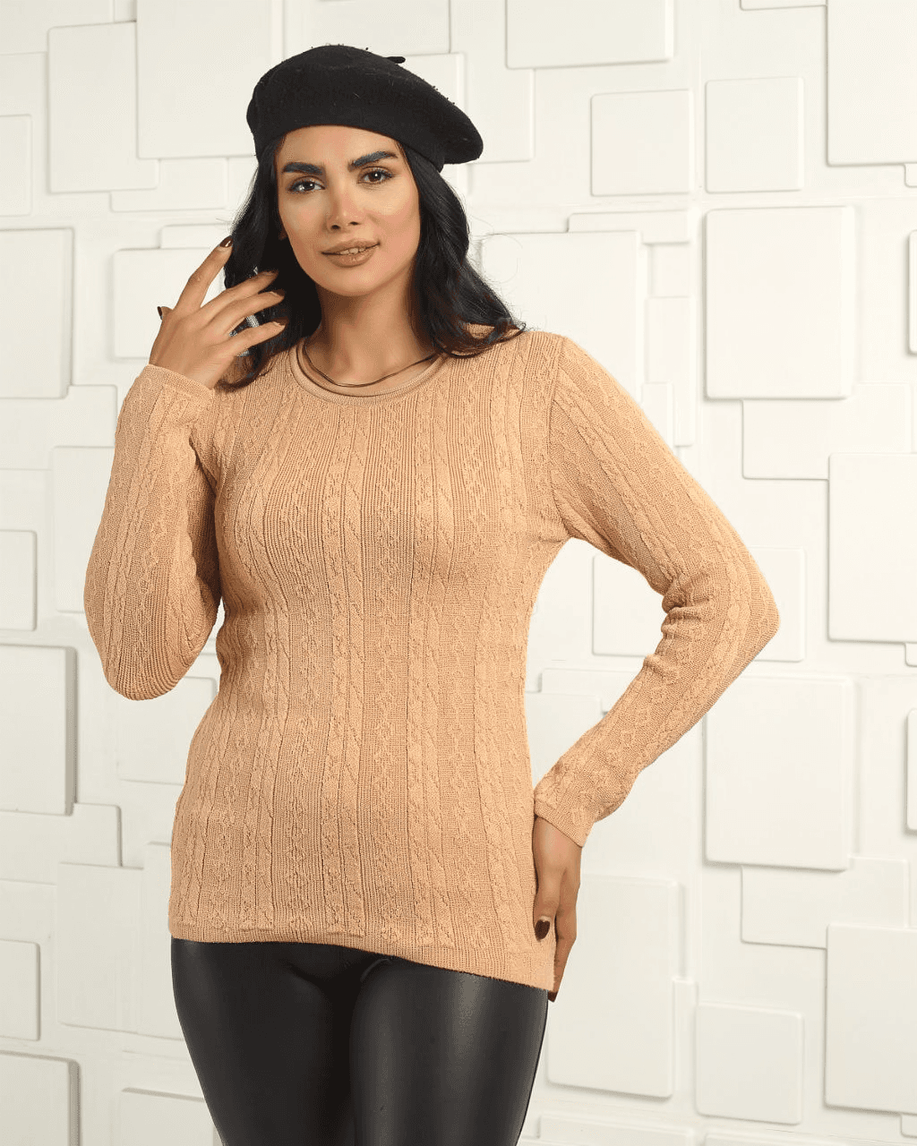 پلیور زنانه بافت طرحدار کد 3250 — تصویر ۵