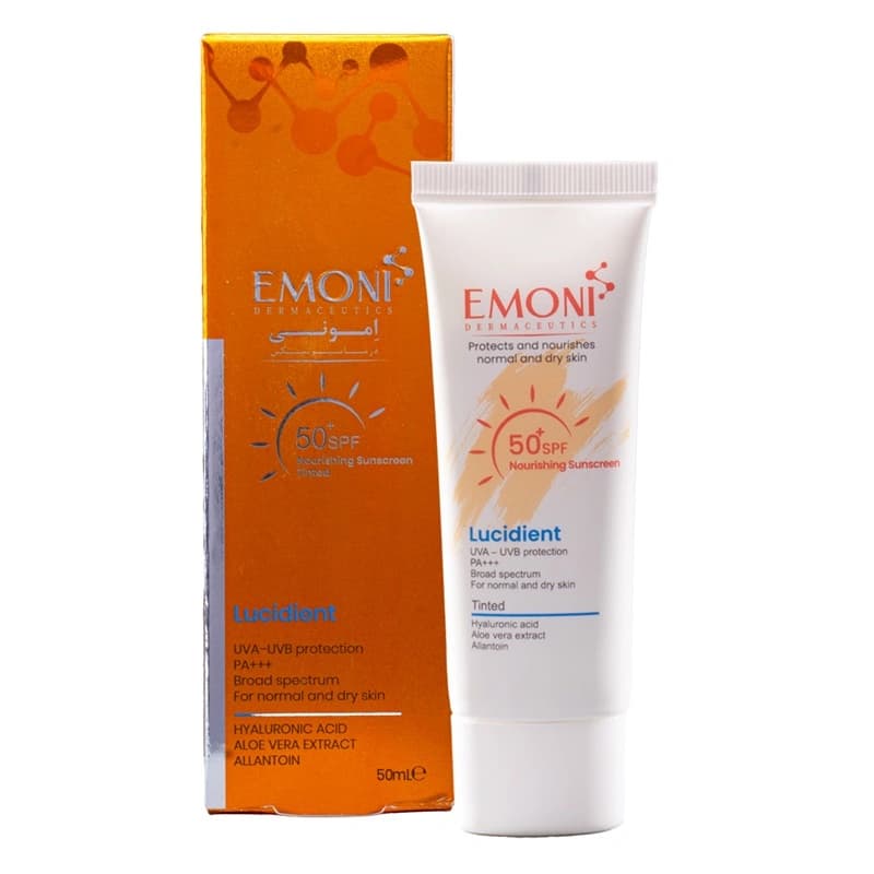 کرم ضد آفتاب رنگی امونی مناسب پوست خشک حجم 50mL