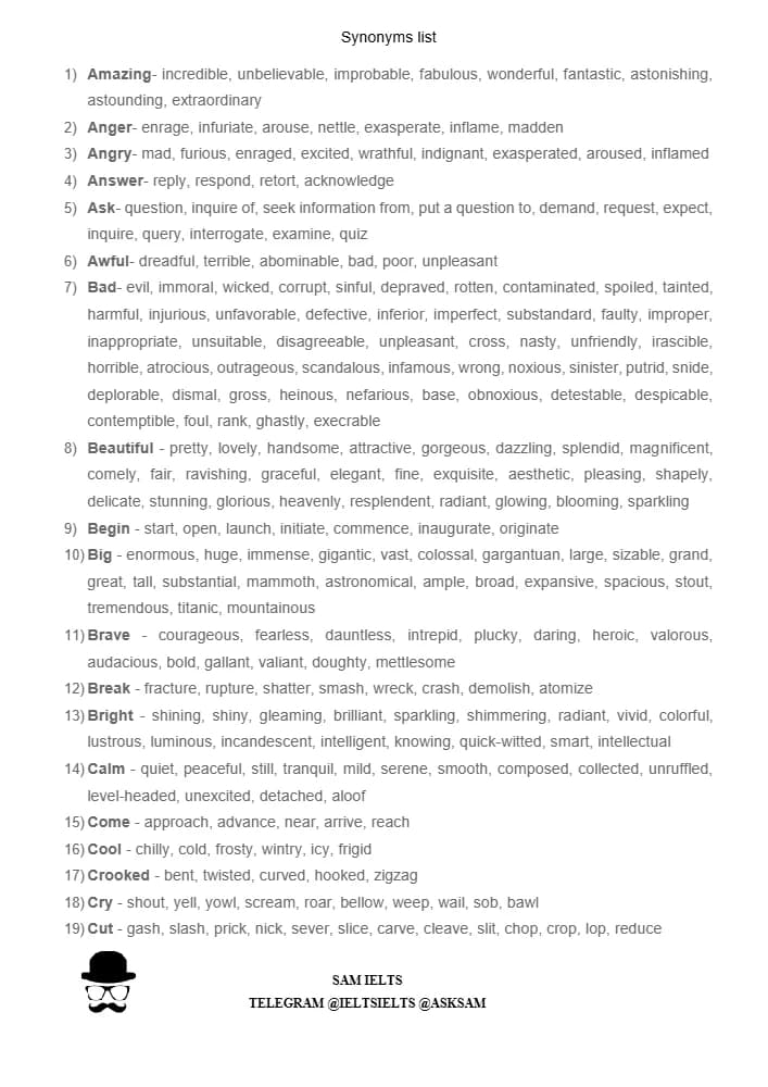 کتاب Mega Synonyms (مجموعه بزرگ مترادفها) نسخه انگلیسی PDF