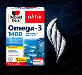 کپسول امگا 3 1400 دوپل هرز اوریجینال اصل آلمان بسته ۹۰ تایی