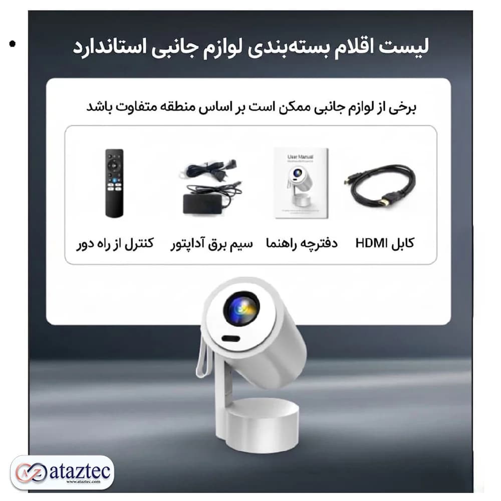 ویدئو پروژکتور هوشمند R3P | سینمای خانگی قابل حمل با اندروید ۱۳ و باتری قدرتمند — تصویر ۴