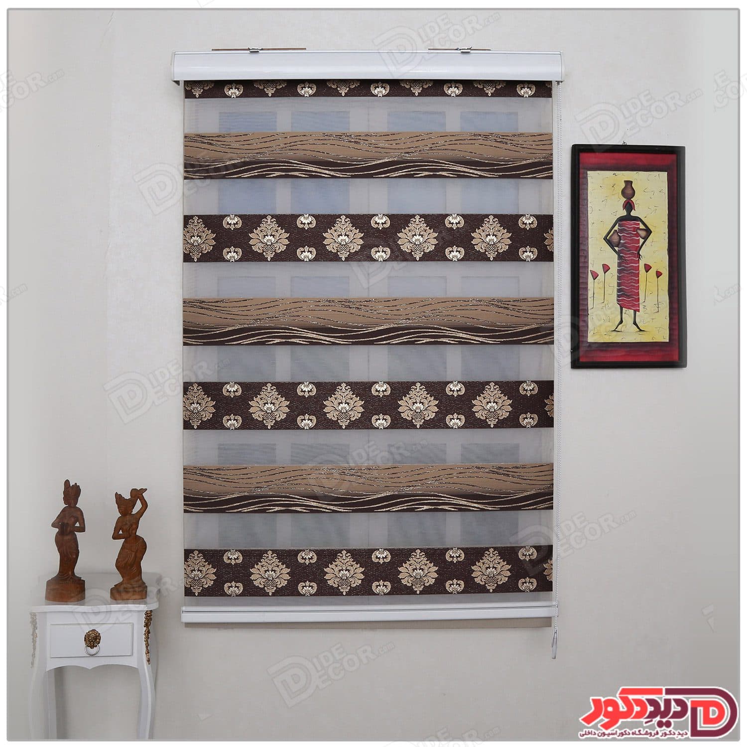 پرده زبرا ترک مدل پلیسه دار کد SNJ-5033-119 — تصویر ۴