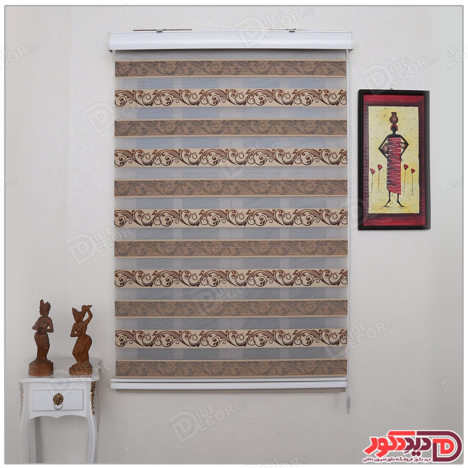 پرده زبرا ترک مدل پلیسه دار کد SNJ-5026-113 — تصویر ۴