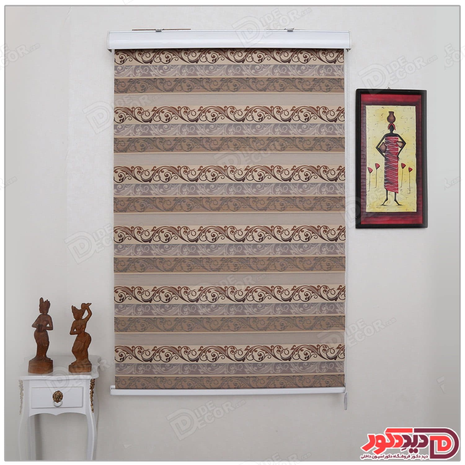 پرده زبرا ترک مدل پلیسه دار کد SNJ-5026-113 — تصویر ۳