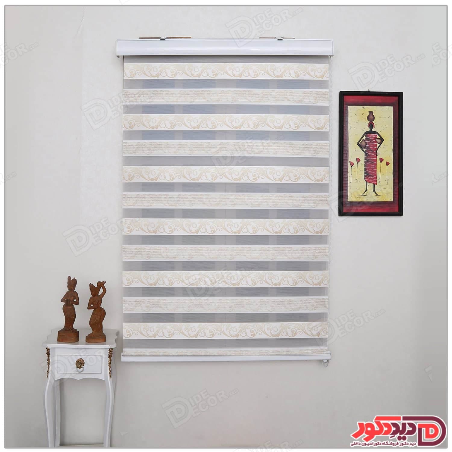 پرده زبرا ترک مدل پلیسه دار کد SNJ-5026-106 — تصویر ۳