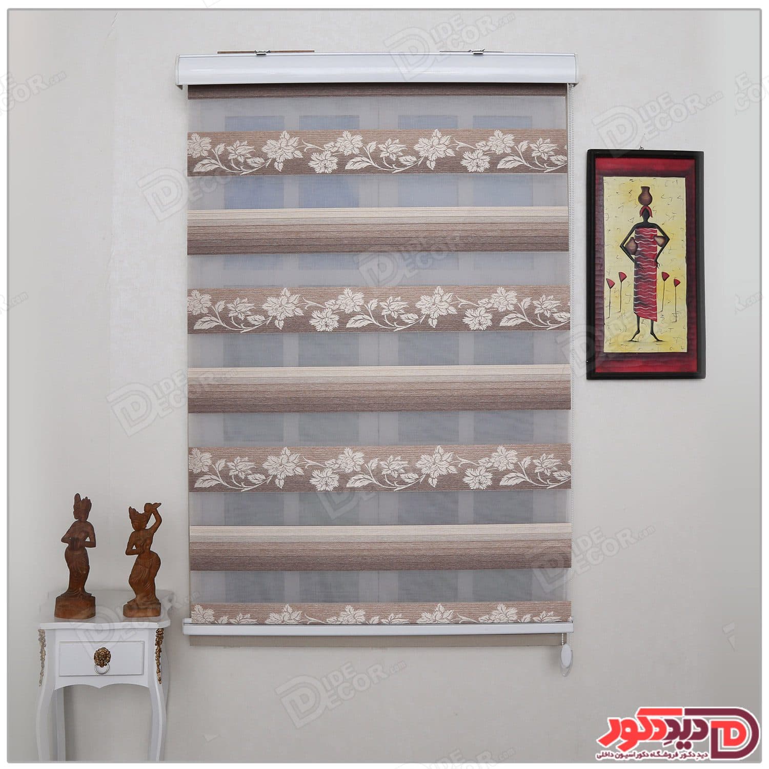 پرده زبرا ترک مدل پلیسه دار کد SNJ-5019-102 — تصویر ۴