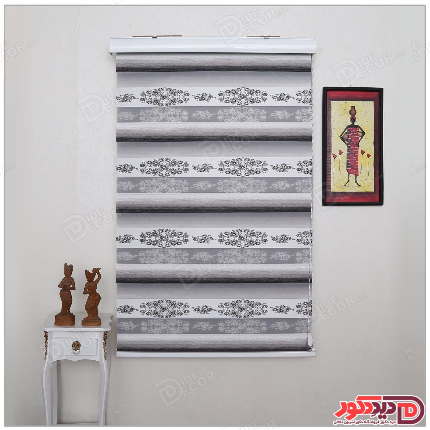 پرده زبرا ترک مدل پلیسه دار کد SNJ-5016-109 — تصویر ۳