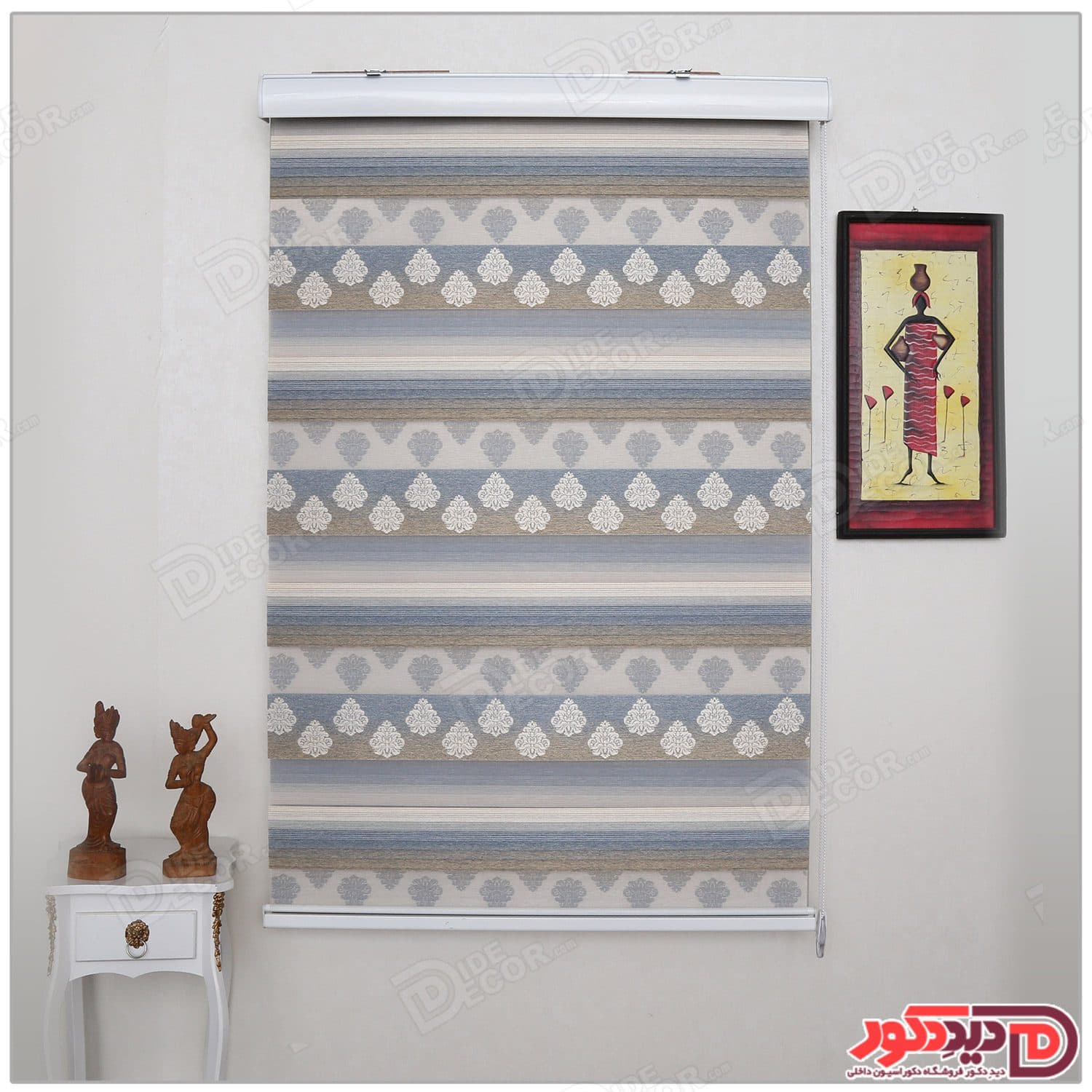 پرده زبرا ترک مدل پلیسه دار کد SNJ-5018-105 — تصویر ۴