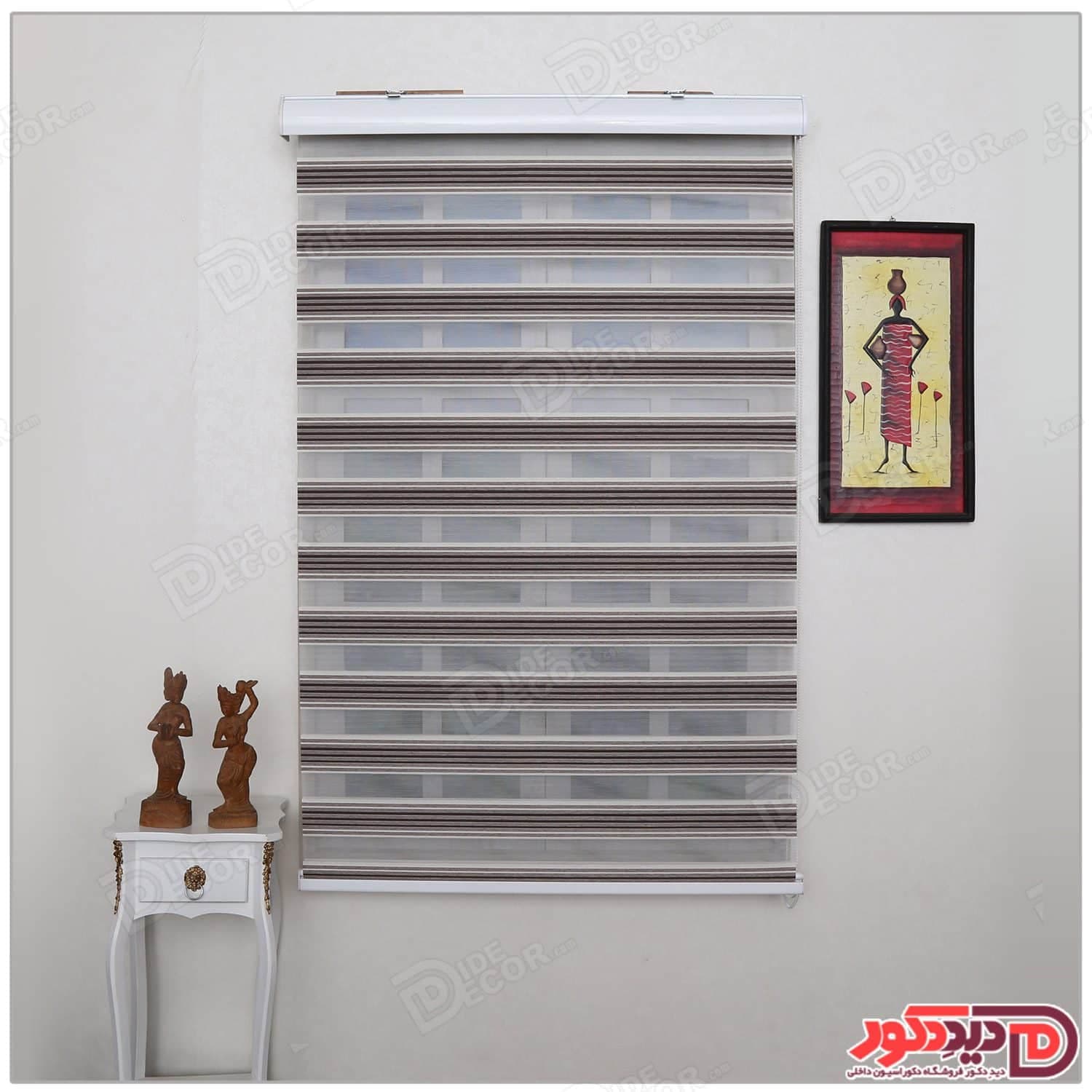 پرده زبرا ترک مدل پلیسه دار کد SND-5012-106 — تصویر ۴