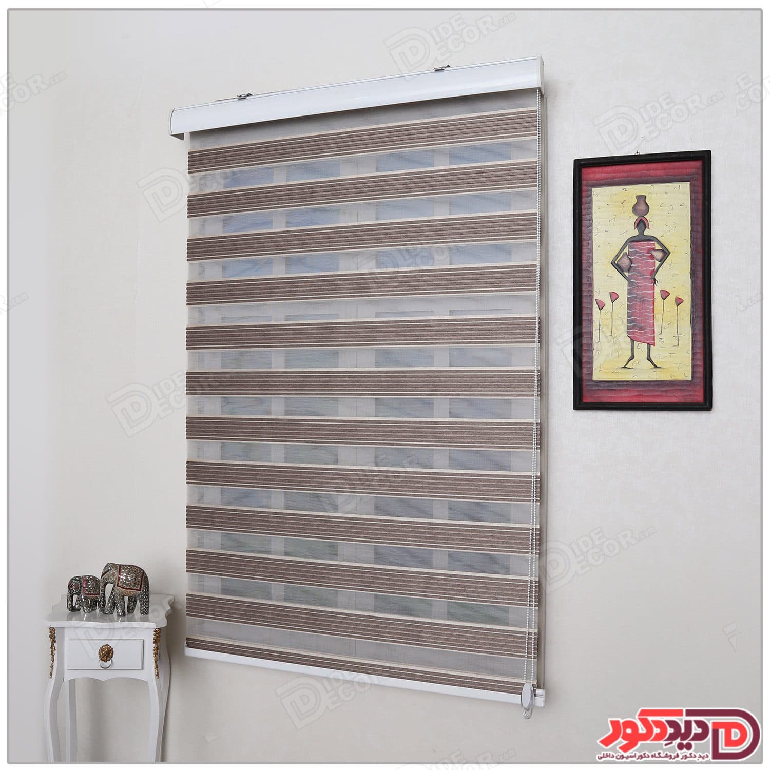 پرده زبرا ترک مدل پلیسه دار کد SND-5012-101 — تصویر ۴