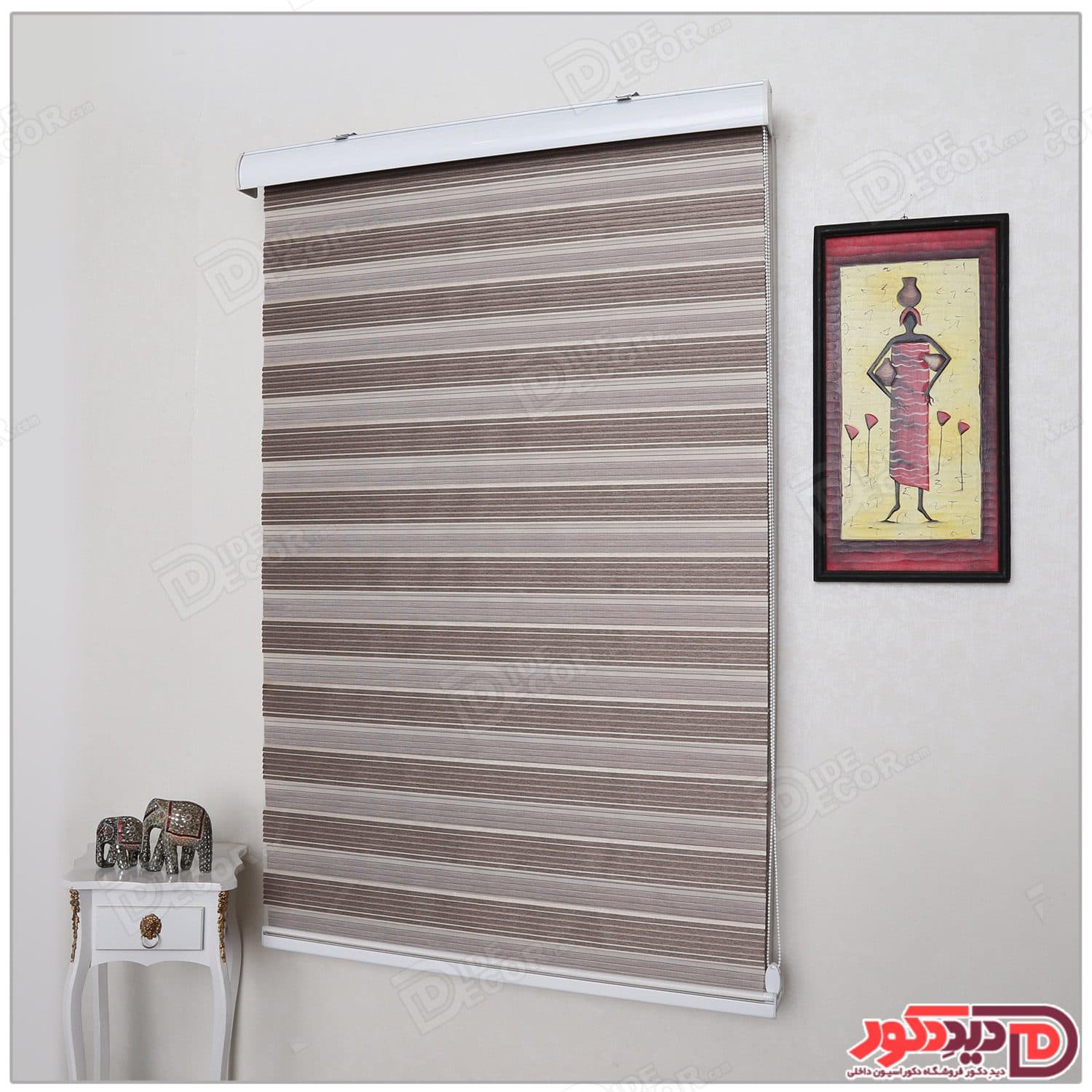 پرده زبرا ترک مدل پلیسه دار کد SND-5012-101 — تصویر ۳