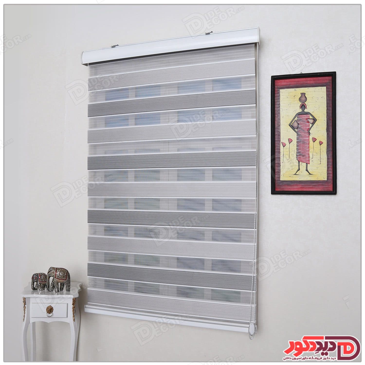 پرده زبرا ترک مدل پلیسه دار کد SND-5006-109 — تصویر ۴