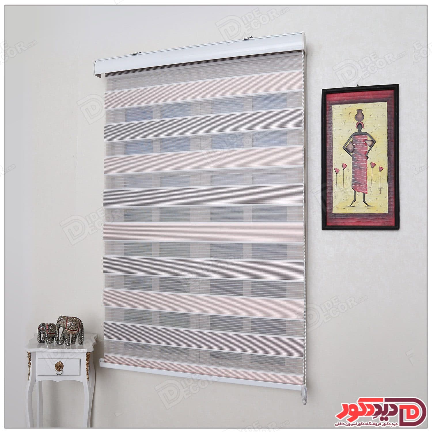 پرده زبرا ترک مدل پلیسه دار کد SND-5006-105 — تصویر ۳