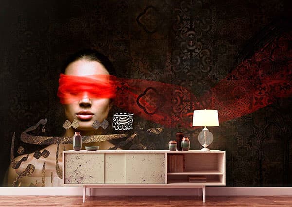 پوستر چهره و شعر نستعلیق کد P0363