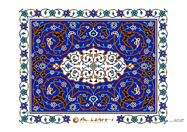 پوستر کاشی حرم حضرت معصومه کد P0348