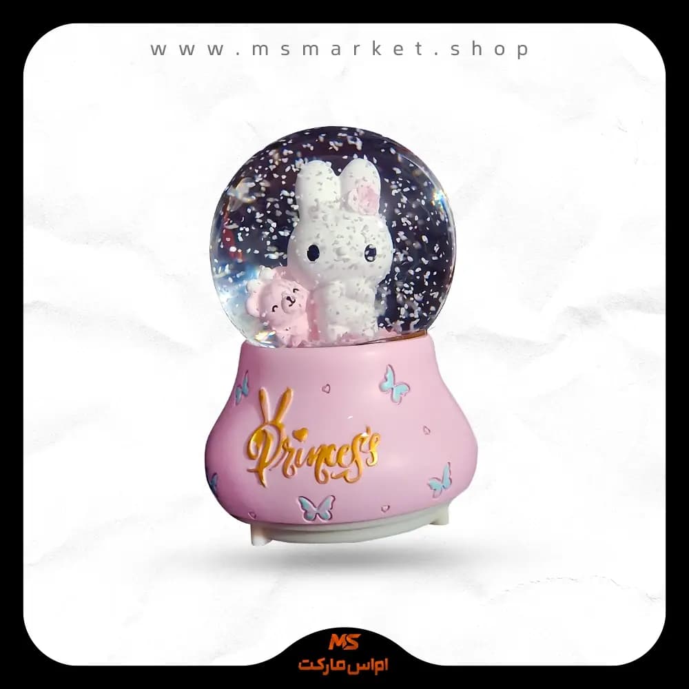 گوی پمپی چراغ دار طرح خرگوش
