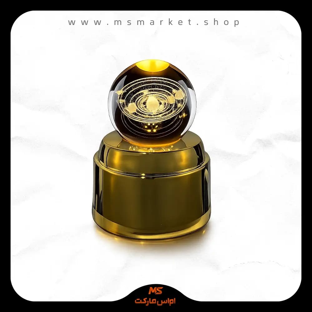 گوی‌ کریستالی چرخان طرح منظومه شمسی