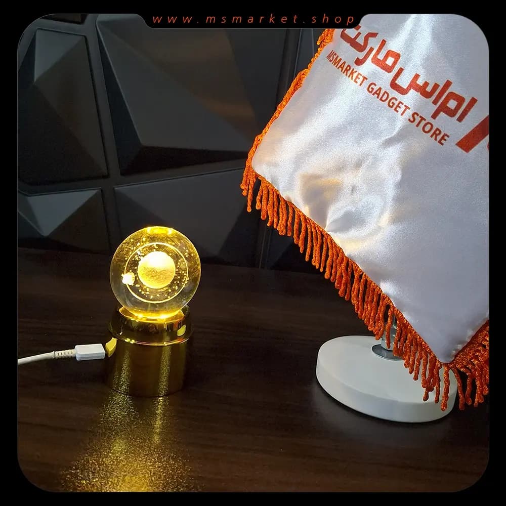 گوی کریستالی چرخان طرح کره زمین — تصویر ۲