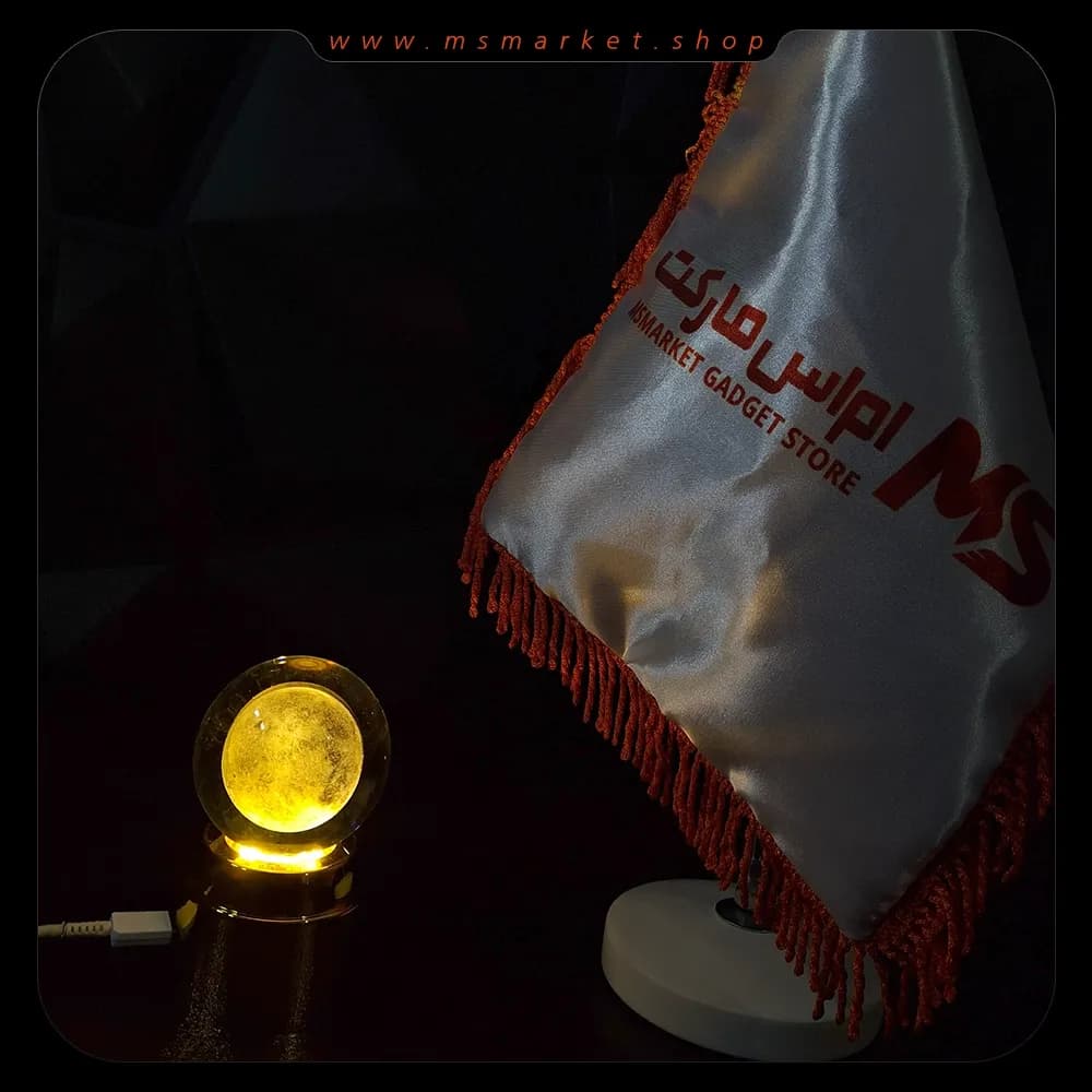 گوی کریستالی چرخان طرح ماه — تصویر ۲