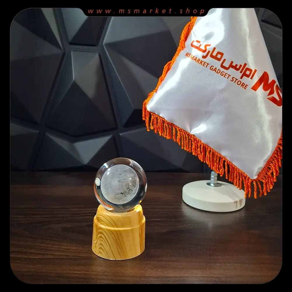 گوی کریستالی چرخان طرح ماه — تصویر ۳