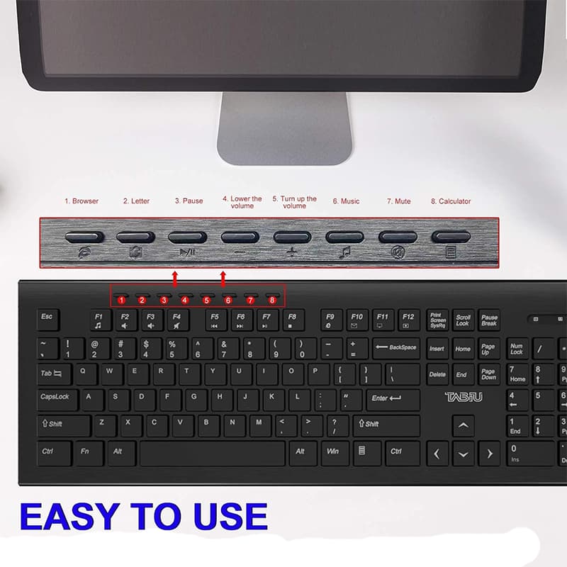 کیبورد بی سیم TABIU مدل CS8800 G — تصویر ۳