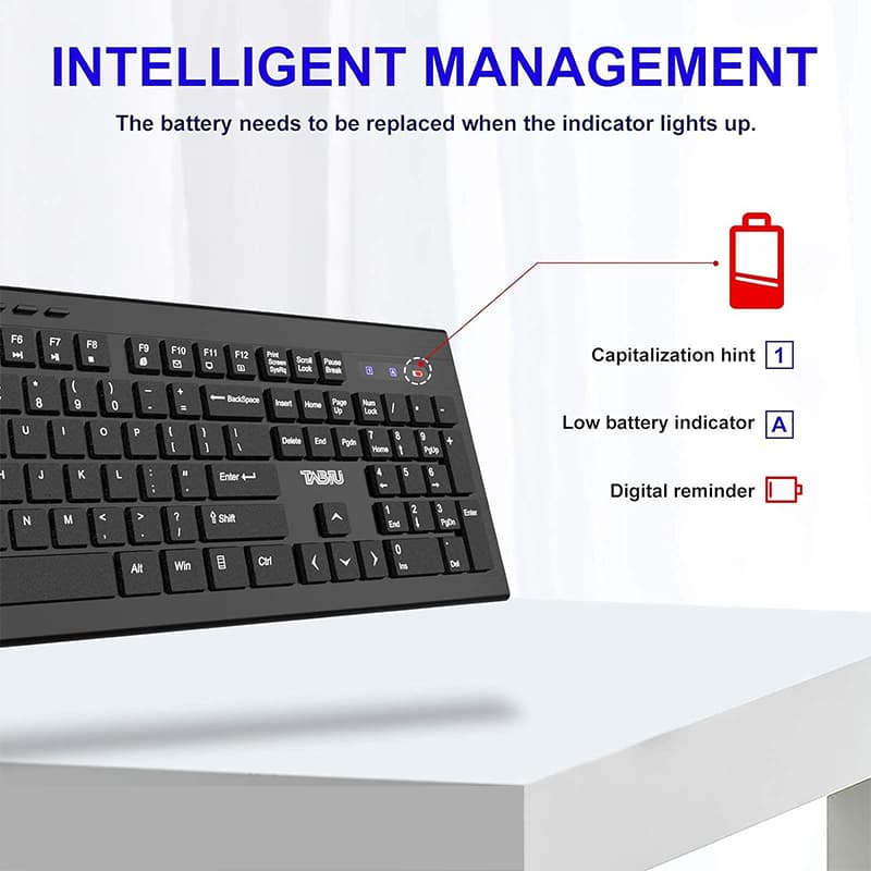 کیبورد بی سیم TABIU مدل CS8800 G — تصویر ۷