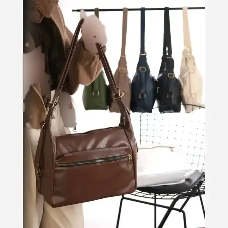 کیف زنانه شرانگ خارجی مدل مارون کوله پشتی و دوشی — تصویر ۳