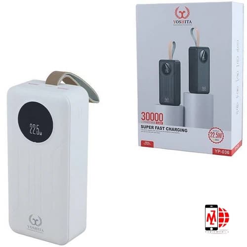 پاور بانک یوشیتا 30000 میلی آمپر مدل YP-036