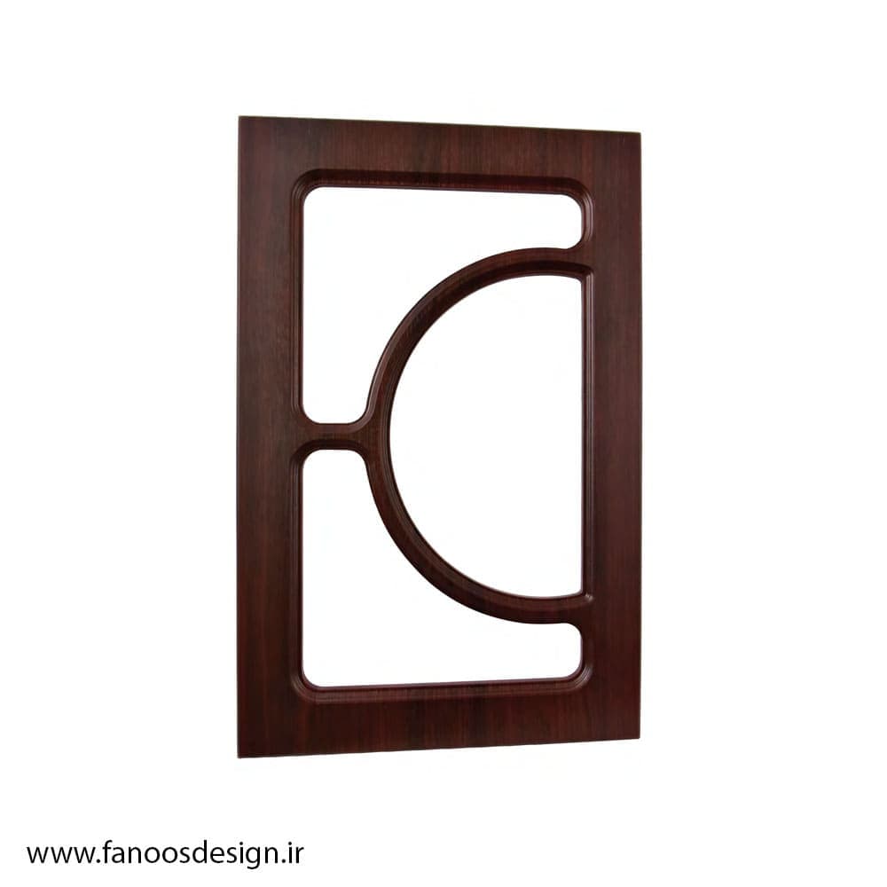 درب کابینت ویترینی روکش ممبران مدرن نیم هلال کد 0110