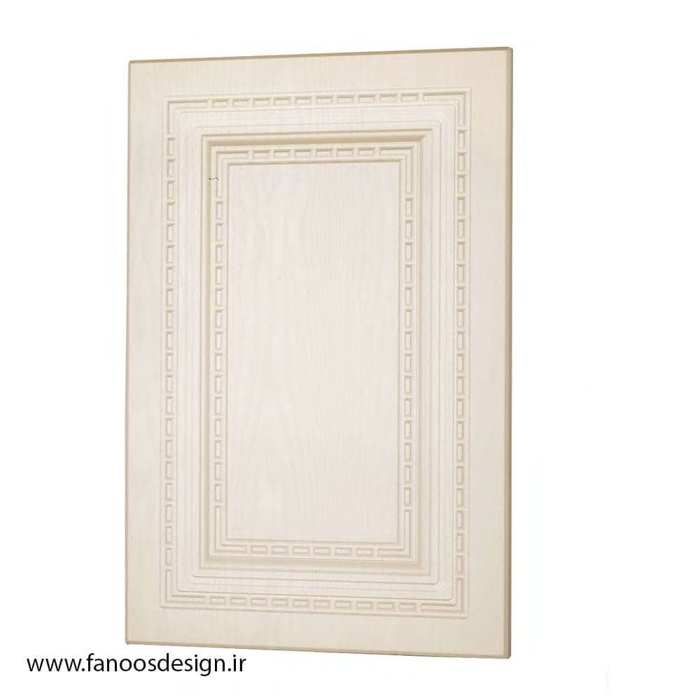 در کابینت MDF روکش PVC تک قاب دور دانه‌چین سفید 046