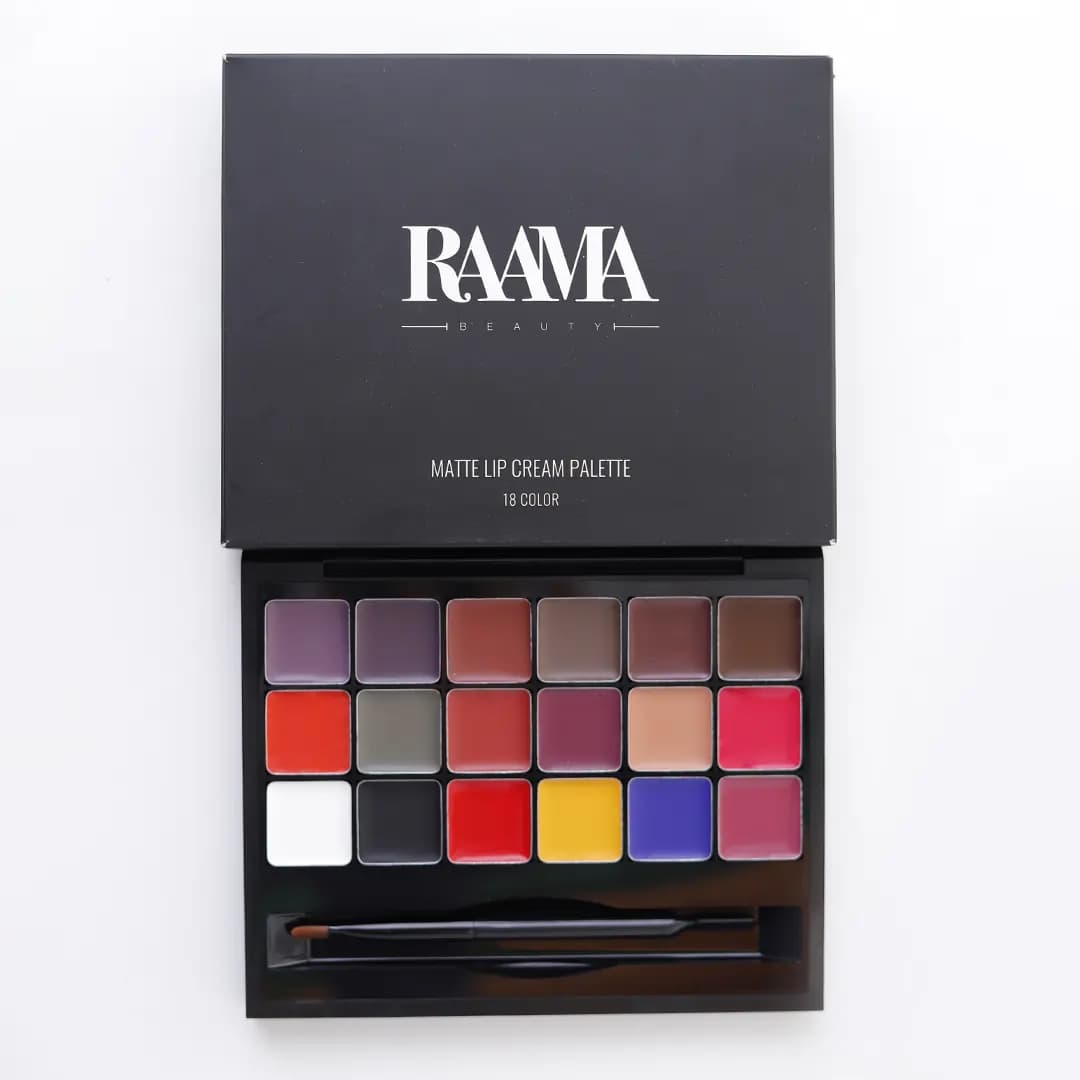 پالت ۱۸ رنگ رژ لب برند راما Raama