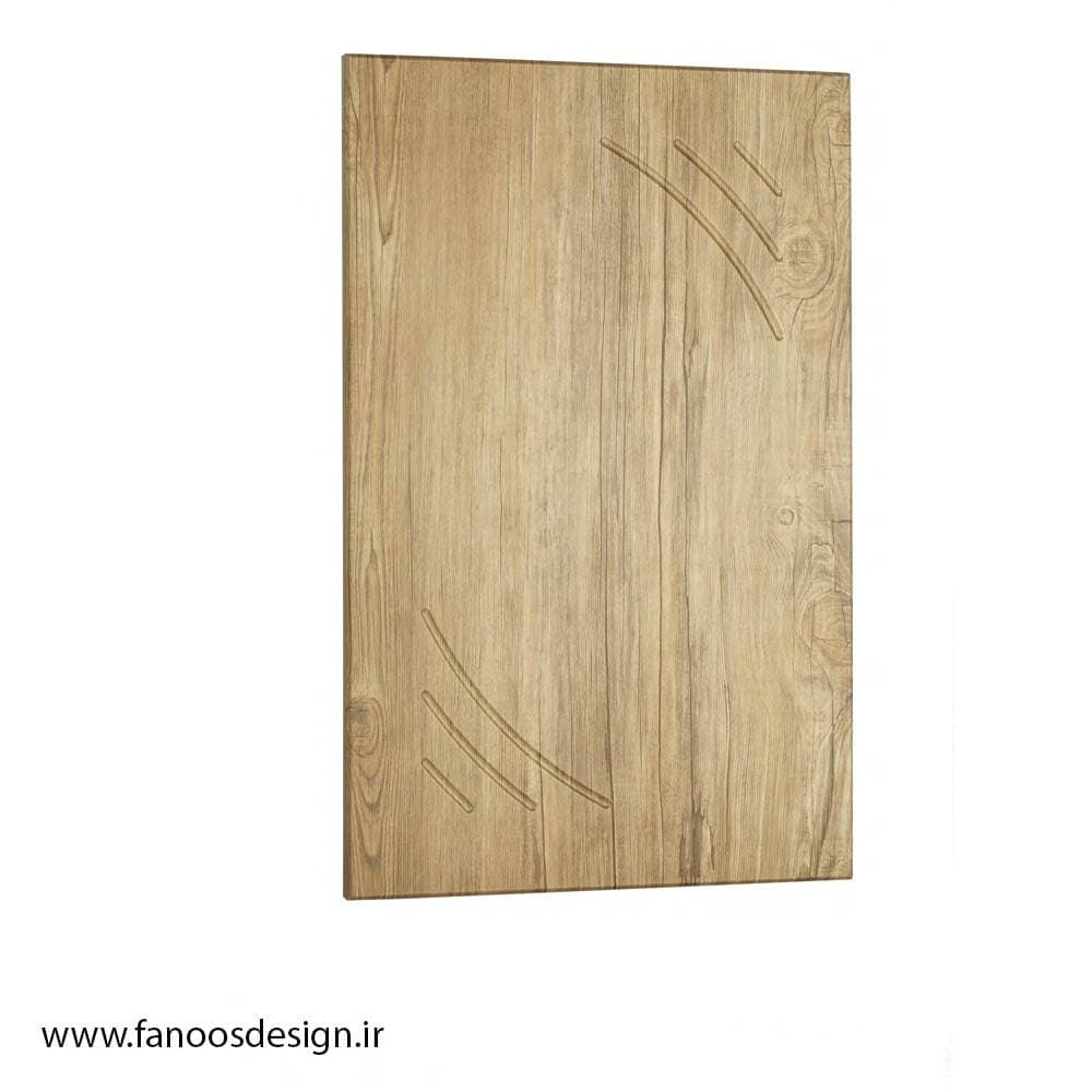 درب کابینت MDF روکش ممبران منبت با طرح اریب منحنی 068