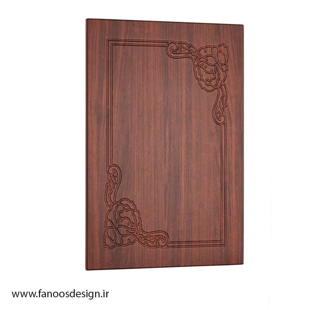 درب کابینت MDF روکش ممبران منبت با طرح گل 069